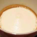 ラ ペ - ランチコース 5940円 のセップ茸のヴルーテ ベーコンとメープルシロップのエスプーマ