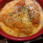 讃岐うどん あ季 - □本日の日替り(ロールキャベツ+釜揚げ)　980円(内税)□のロールキャベツ。食べごたえ抜群のロールキャベツが3コも!