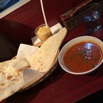 サモサ - ラムカレー　ナン820円