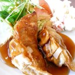 青苑 - 揚げギョーザの甘酢あんかけ