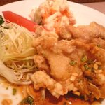青苑 - 鶏のから揚げ香味ソース？だったかな・・