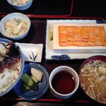 魚料理 芝文 - ウニ大箱付き まぐろ漬け丼 2010.7.13