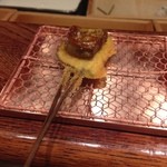 串かつ あーぼん - なすびフォアグラ乗せ