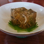 青やぎ - 2015.12)昼会席はふぐの皮の煮こごりでスタート