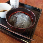 青やぎ - 2015.12)デザートの葛切りは相変わらずおいしい