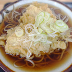むさしの - 鯵天ぷらのせ温かい蕎麦