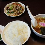 竹林坊 - 韮菜炒山形牛肝セット1120円／27年12月