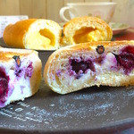 おちゃのじかん - ブルーベリー＋クリーム 150円 断面