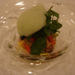 オーベルジュ・ド・リル - 貝類のフリカッセ　プロバンス風　クレソンとオレンジのサラダ添え