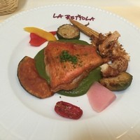 ラ・ベットラ・ダ・オチアイ ナゴヤ - 金目鯛のグリル、バジルソース。