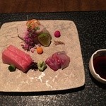 星のや軽井沢 - 山の懐石 冬 12000円(税・サービス料別)：お造り