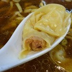 春木屋 - わんたん麺￥1000のワンタン（H27.6.2撮影）