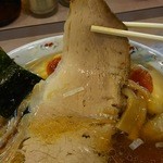 春木屋 - わんたん麺￥1000のチャーシュー（H27.6.2撮影）