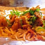 Hiroshima Fuu Okonomiyaki Yuuka - 上ミノにんにく塩ダレ炒め