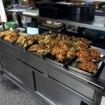 山下うどん - 揚げ物で一杯　※2015年11月