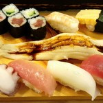 玄海寿司 本店 - 黒潮にぎりのアップ。