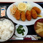 さか本 - カキフライ定食750円