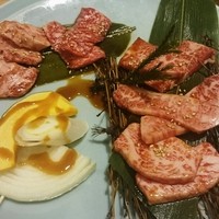 焼肉 元気 - カルビ全種盛り