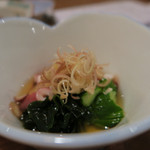 手打ち蕎麦 ほかげ - 明石蛸と胡瓜の酢の物　ズームアップ