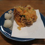 手打ち蕎麦 ほかげ - 小海老かき揚げ　ズームアップ