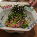 手打ち蕎麦 ほかげ - 鴨と三つ葉の山葵和え