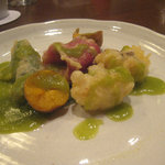 泰もと - 彩り野菜の揚げ物.