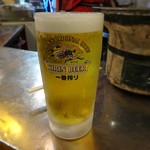 Sumibi Shichirin Horumon Yaki Chimman - 生ビールは一番搾り