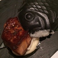 レストラン マノワ - 今金男爵の黒いフォアグラたい焼き