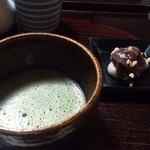 蕎麦彩膳 隆仙坊 - 抹茶とそば団子（そばづくしコース終了）