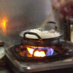 夢乃家 - ガス火力全開で、白子鍋をつくる！