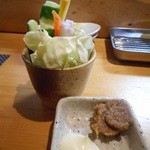 あきば - お通し（野菜スティック）