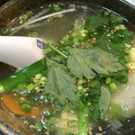 炭火焼肉 ぐら - 野菜タップリの「野菜スープ」（2015.12）