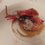 ヴィラ・デル・ソル - (2015/12)伊勢海老のグリエ。海老味噌のソースを添えていただきます。