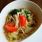 風の谷 - 本日のスパゲティランチ（セット）￥960税別の胡麻ソースのスパゲティ（H27.12.8撮影）