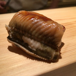 鮨 あらい - 2015/12昼_にぎり⑭穴子（ツメ）