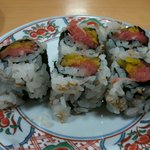 回転ずし 磯あそび - トロタク255円　（一個食べちゃった）