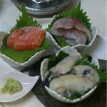 白浜屋 - 刺身三点盛り