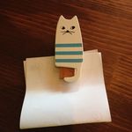 Cake Cafe 楽 - レシートをはさんでた猫の小物だけど、かわいい・・・