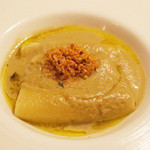 il tram - 牡蠣のペーストで和えたパッケリ アンチョビ風味のパン粉(4200円のコース)