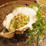 il tram - 仙鳳趾産 牡蠣のプレコット 胡瓜と香草(4200円のコース)