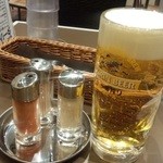 インド定食ターリー屋 - 生ビールと卓上セット