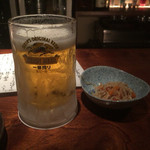 まんざら亭 NISHIKI - 付け出しと生ビール