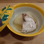 祇園にしむら - 焚物(真鯛のカマ下、聖護院大根、振り柚子)