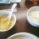 チャイニーズダイニング　遊琳 - ランチセット　ライス、スープ