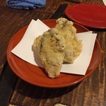 東白庵かりべ - 牡蠣の天ぷら