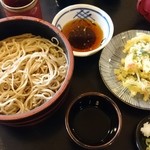 草笛 - もりそば(610円)＋かきあげ(200円 単品で追加)