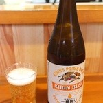 おひとりさま - 瓶ビール中(500円)