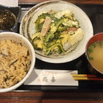 尚喜 - ゴーヤ定食（2015年12月）
