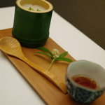 精進料理 醍醐 - 竹筒入りの豆腐（とうふ）