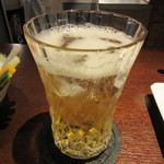 銀座 串かつ凡 - 鶯宿梅　ソーダ割り　800円